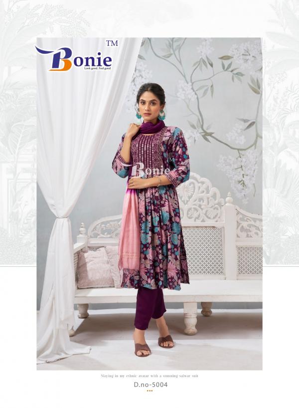 Bonie Meghana 5 Rayon Designer Kurti Bottom With Dupatta